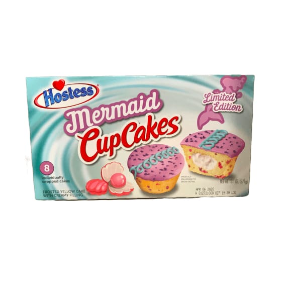 Hostess Limited Edition Mermaid Cupcakes, 8 Count, 13.1 oz - ShelHealth.Com