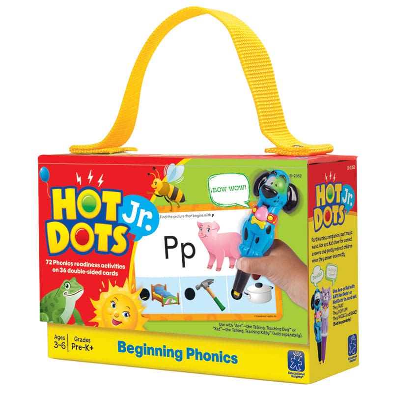 Hot Dots Jr Cards Beginning Phonics (Pack of 2) - Hot Dots - Learning Resources