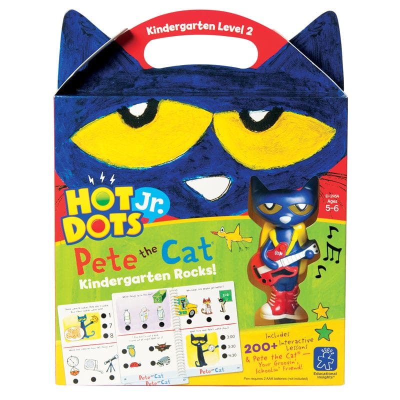 Hot Dots Jr Pete The Cat Kindergarten Rocks & Pen - Hot Dots - Learning Resources