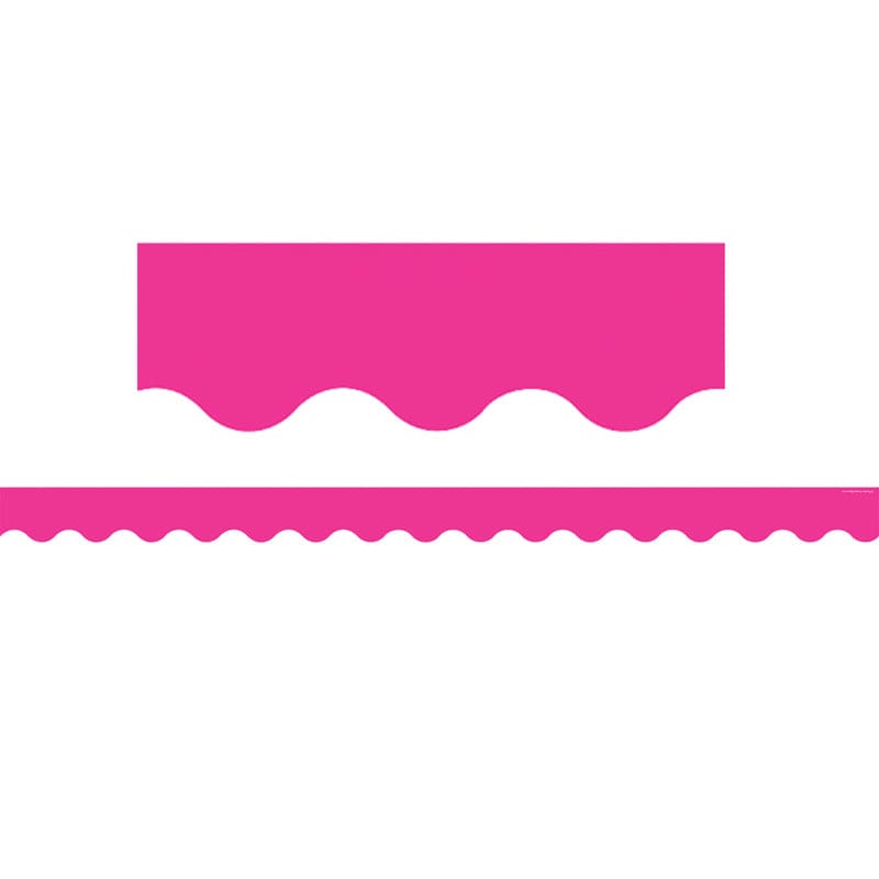 Hot Pink Scalloped Border Trim (Pack of 10) - Border/Trimmer - Teacher Created Resources
