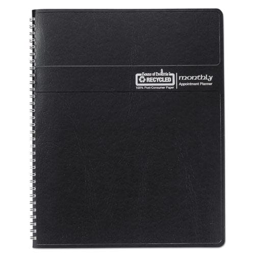 House of Doolittle 14-month Recycled Ruled Monthly Planner 11 X 8.5 Black Cover 14-month (dec To Jan): 2022 To 2024 - School Supplies -