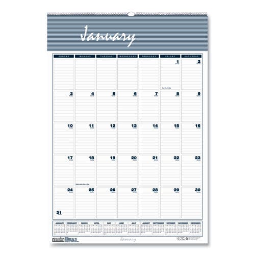 House of Doolittle Bar Harbor Recycled Wirebound Monthly Wall Calendar 15.5 X 22 White/blue/gray Sheets 12-month (aug-july): 2022-2023 -