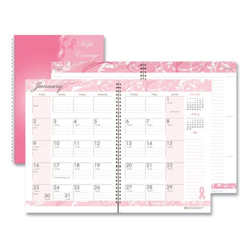 House of Doolittle Breast Cancer Awareness Recycled Ruled Monthly Planner/journal 10 X 7 Pink Cover 12-month (jan To Dec): 2023 - School