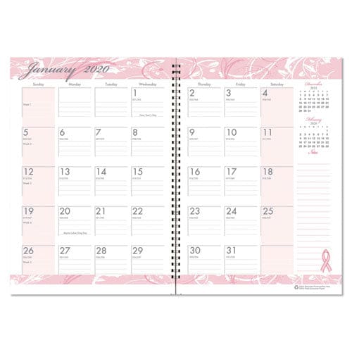 House of Doolittle Breast Cancer Awareness Recycled Ruled Monthly Planner/journal 10 X 7 Pink Cover 12-month (jan To Dec): 2023 - School