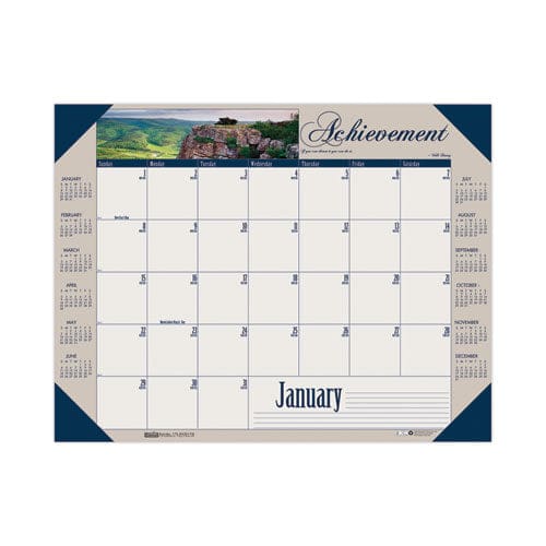 House of Doolittle Earthscapes Recycled Monthly Desk Pad Calendar Motivational Photos 22 X 17 Blue Binding/corners 12-month (jan-dec): 2023