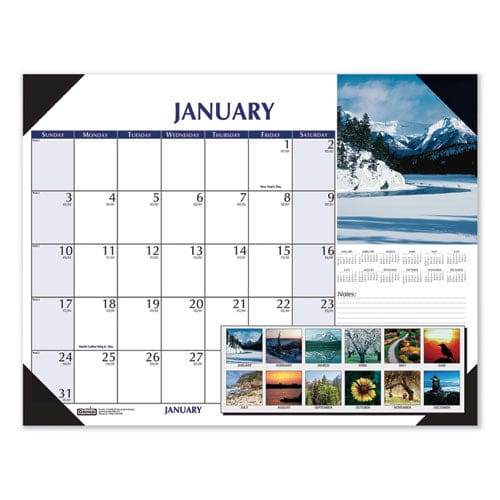 House of Doolittle Earthscapes Scenic Desk Pad Calendar Scenic Photos 22 X 17 White Sheets Black Binding/corners,12-month (jan-dec): 2023 -