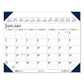 House of Doolittle Executive Monthly Desk Pad Calendar 24 X 19 White/blue Sheets Blue Corners 12-month (jan To Dec): 2023 - School Supplies