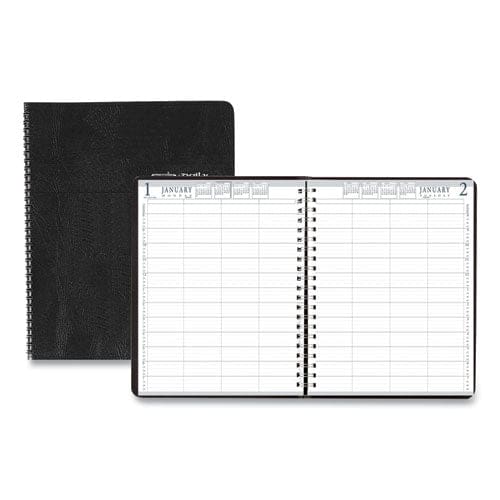 House of Doolittle Four-person Group Practice Daily Appointment Book 11 X 8.5 Black Cover 12-month (jan To Dec): 2023 - School Supplies -