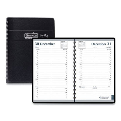 House of Doolittle Memo Size Daily Appointment Book With 15-minute Schedule 8 X 5 Black Cover 12-month (jan To Dec): 2023 - School Supplies