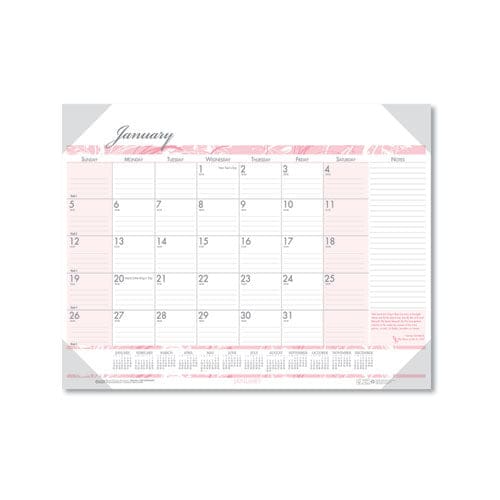 House of Doolittle Recycled Monthly Desk Pad Calendar Breast Cancer Awareness Artwork 22 X 17 Black Binding/corners,12-month (jan-dec): 2023