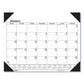 House of Doolittle Recycled One-color Refillable Monthly Desk Pad Calendar 22 X 17 White Sheets Black Binding/corners,12-month(jan-dec):