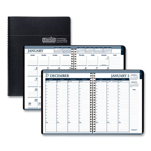 House of Doolittle Recycled Wirebound Weekly/monthly Planner 11 X 8.5 Black Cover 12-month (jan To Dec): 2023 - School Supplies - House