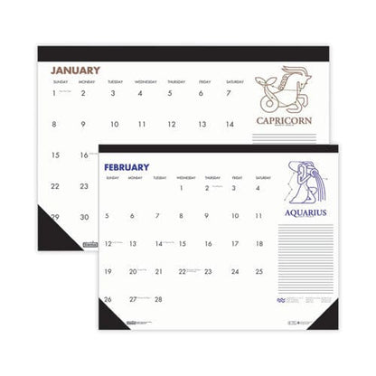 House of Doolittle Recycled Zodiac Desk Pad Calendar Zodiac Artwork 17 X 22 White Sheets Black Binding/corners 12-month (jan-dec) 2023 -