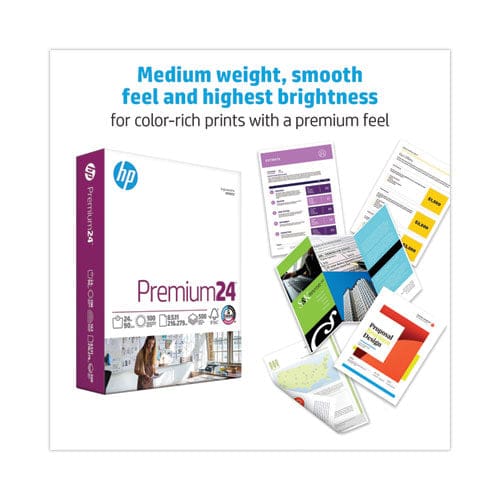 HP Papers Premium24 Paper 98 Bright 24 Lb Bond Weight 8.5 X 11 Ultra White 500 Sheets/ream 5 Reams/carton - School Supplies - HP Papers