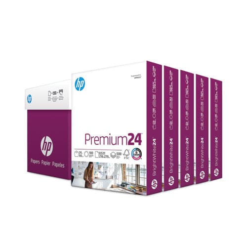 HP Papers Premium24 Paper 98 Bright 24 Lb Bond Weight 8.5 X 11 Ultra White 500 Sheets/ream 5 Reams/carton - School Supplies - HP Papers