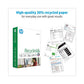 HP Papers Recycled30 Paper 92 Bright 20 Lb Bond Weight 8.5 X 11 White 500 Sheets/ream 10 Reams/carton - School Supplies - HP Papers