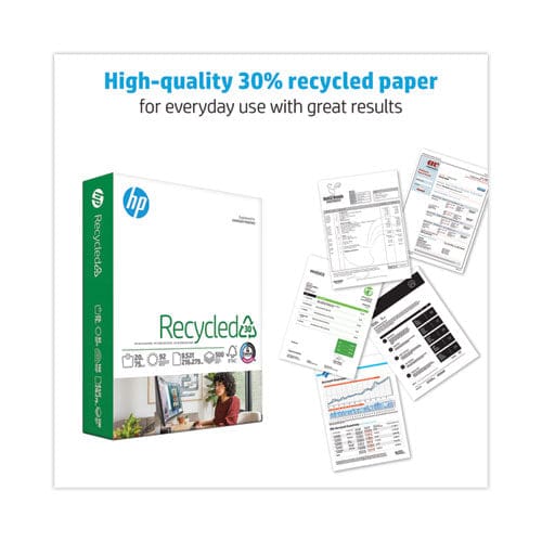 HP Papers Recycled30 Paper 92 Bright 20 Lb Bond Weight 8.5 X 11 White 500 Sheets/ream 10 Reams/carton - School Supplies - HP Papers