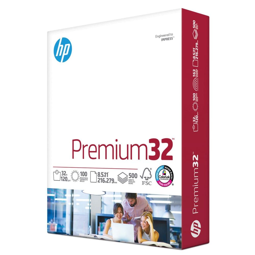 HP Premium Choice LaserJet Paper 32lb 98 Bright 8 1/2x11 White 500 Sheets/Ream - Copy Paper - HP