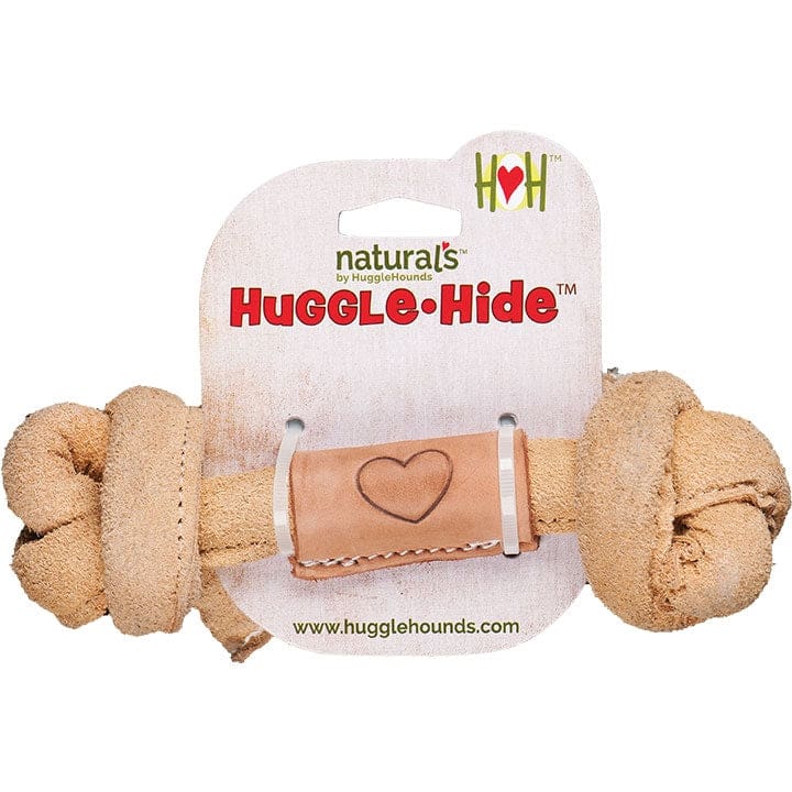 Hugglehounds Dog Natural Leather Knot Bone Large - Pet Supplies - Hugglehounds