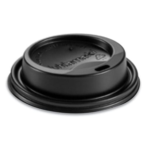 Huhtamaki Dome Sipper Hot Cup Lids Fits 8 Oz Hot Cups Black 1,000/carton - Food Service - Huhtamaki