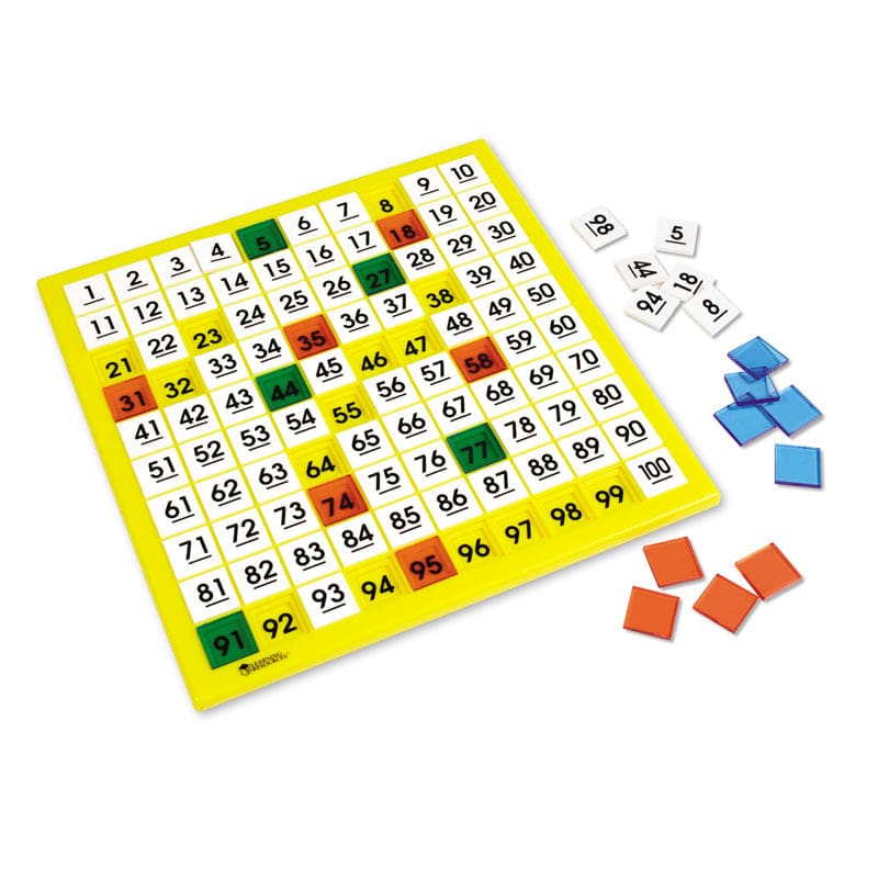 Hundreds Number Board 12 X 12 Plastic Double-Sided - Numeration - Learning Resources