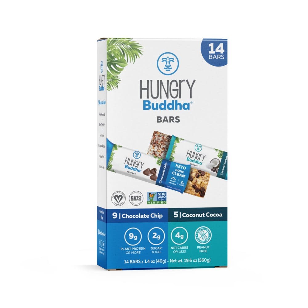 Hungry Buddha Chocolate Chip and Coconut Cocoa Keto Bars (14 ct.) - Pantry Limited Time Buys - Hungry