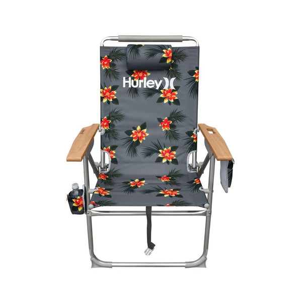 Hurley Hi Boy Wood Arm Beach Chair Moana Storm ShelHealth