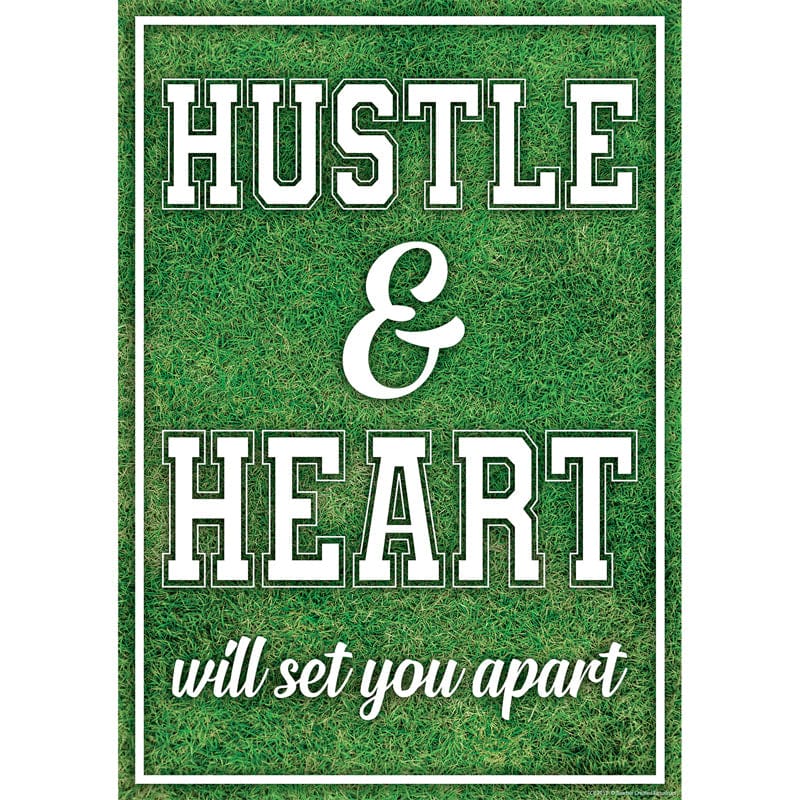 Hustle & Heart Will Set You Apart Positive Poster (Pack of 12) - Motivational - Teacher Created Resources