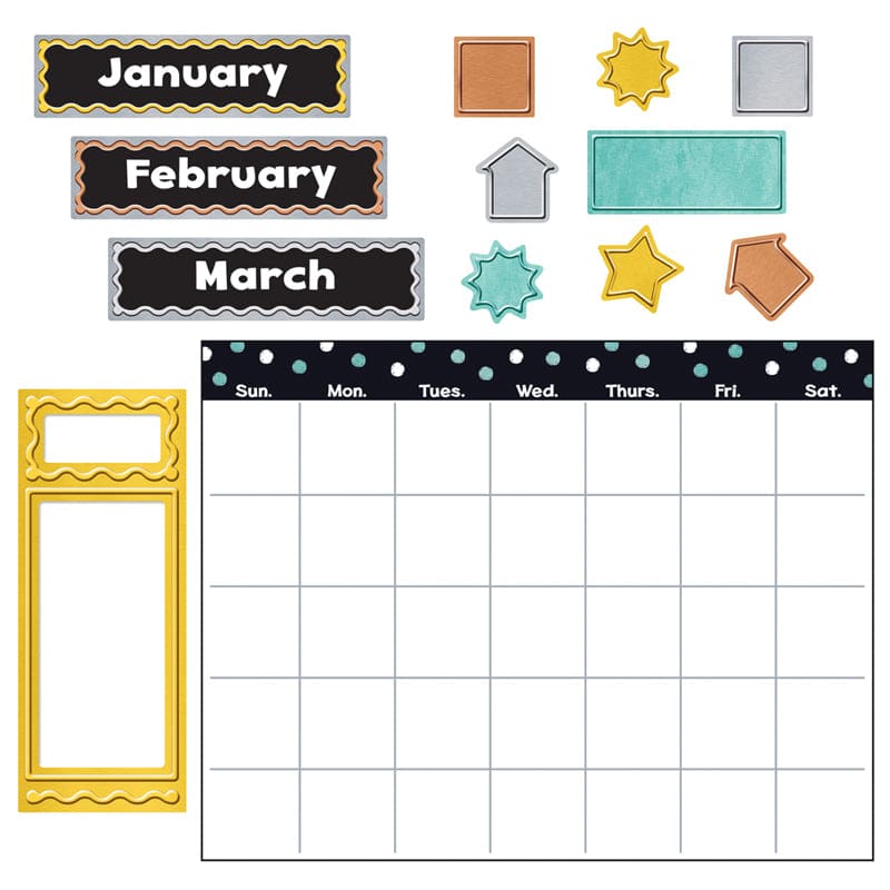 I Heart Metal Calendar Bb Set Wipeoff (Pack of 6) - Calendars - Trend Enterprises Inc.