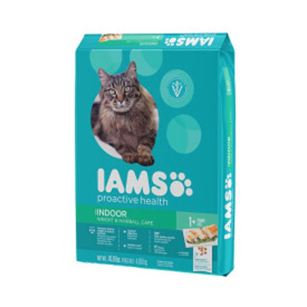 IAMS ProActive Health Adult Indoor Weight & Hairball Care Cat Food 7 lb - Pet Supplies - IAMS