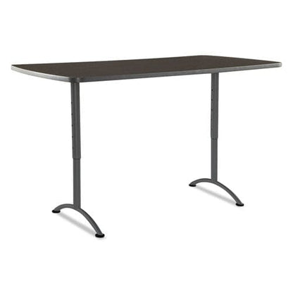 Iceberg Arc Adjustable-height Table Rectangular Top 36w X 72d X 30 To 42h Walnut/gray - Furniture - Iceberg