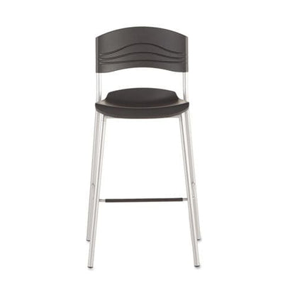 Iceberg Cafeworks Stool Supports Up To 225 Lb 30 Seat Height Graphite Seat Graphite Back Silver Base - Furniture - Iceberg