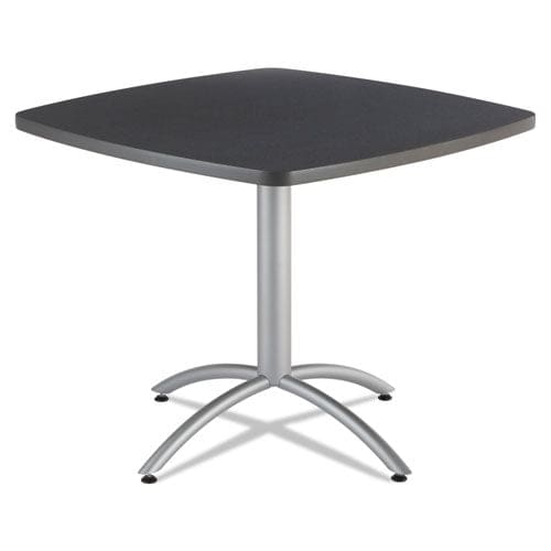 Iceberg Cafeworks Table Cafe-height Square Top 36w X 36d X 30h Graphite Granite/silver - Furniture - Iceberg