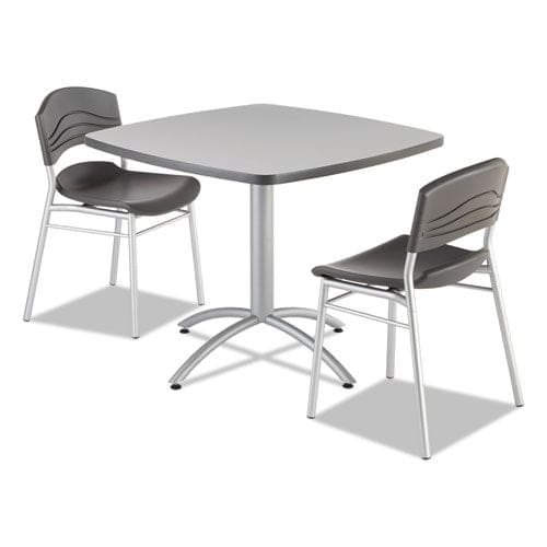 Iceberg Cafeworks Table Cafe-height Square Top 36w X 36d X 30h Gray/silver - Furniture - Iceberg