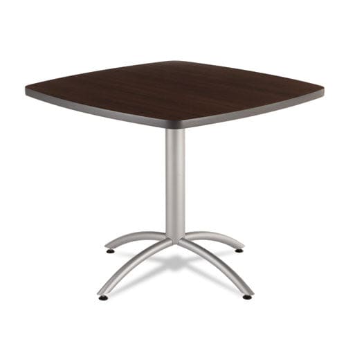 Iceberg Cafeworks Table Cafe-height Square Top 36w X 36d X 30h Walnut/silver - Furniture - Iceberg