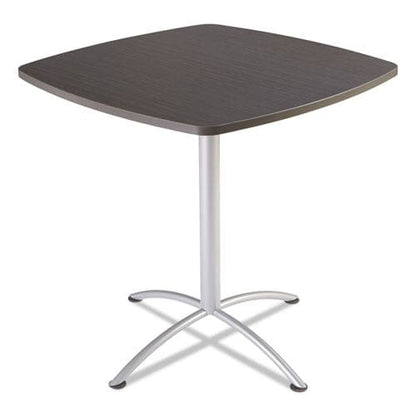 Iceberg Iland Table Bistro-height Square Top Contoured Edges 42w X 42d X 42h Gray Walnut/silver - Furniture - Iceberg