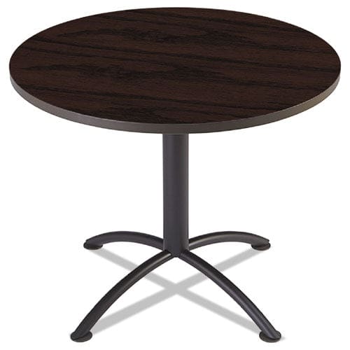 Iceberg Iland Table Cafe-height Round Top Contoured Edges 36 Diameter X 29h Mahogany/black - Furniture - Iceberg