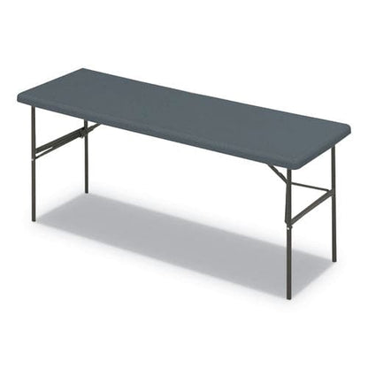 Iceberg Indestructable Classic Folding Table Rectangular Top 1,200 Lb Capacity 72w X 24d X 29h Charcoal - Furniture - Iceberg