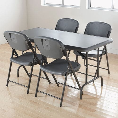 Iceberg Indestructable Industrial Folding Table Rectangular Top 1,200 Lb Capacity 60w X 30d X 29h Charcoal - Furniture - Iceberg