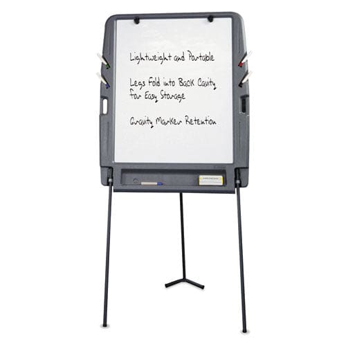 Iceberg Ingenuity Portable Flipchart Easel With Dry Erase Surface 35 X 30 73 Tall Easel Charcoal Polyethylene Frame - School Supplies -