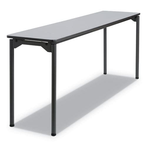 Iceberg Maxx Legroom Wood Folding Table Rectangular Top 72w X 18d X 29.5h Gray/charcoal - Furniture - Iceberg