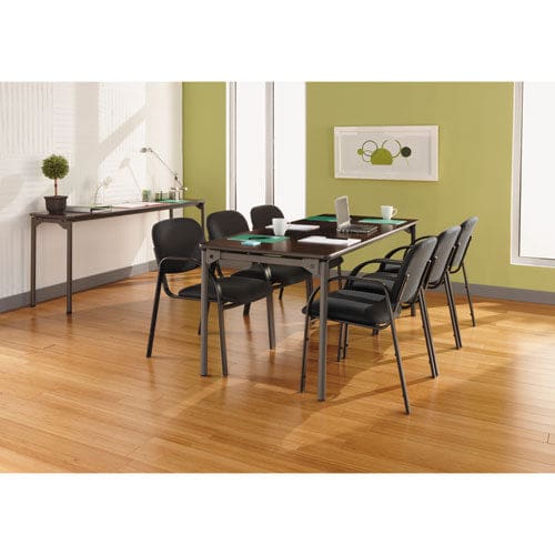 Iceberg Maxx Legroom Wood Folding Table Rectangular Top 72w X 30d X 29.5h Gray/charcoal - Furniture - Iceberg