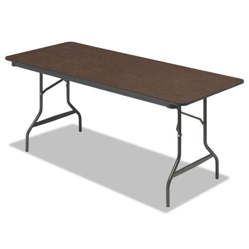 Iceberg Officeworks Classic Wood-laminate Folding Table Curved Legs Rectangular 72w X 30d X 29h Walnut - Furniture - Iceberg