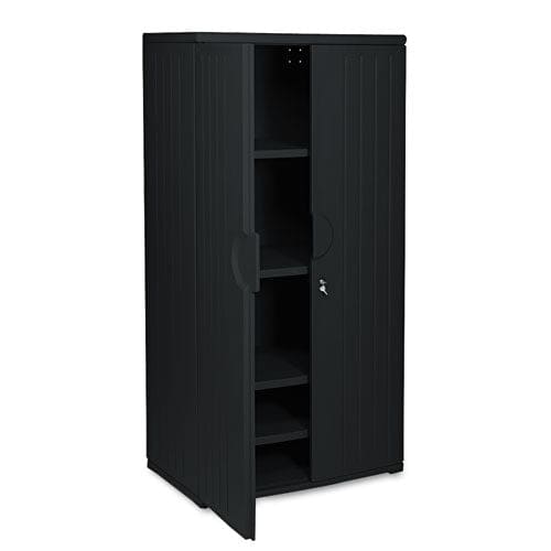 Iceberg Rough N Ready Storage Cabinet Four-shelf 36w X 22d X 72h Black - Furniture - Iceberg