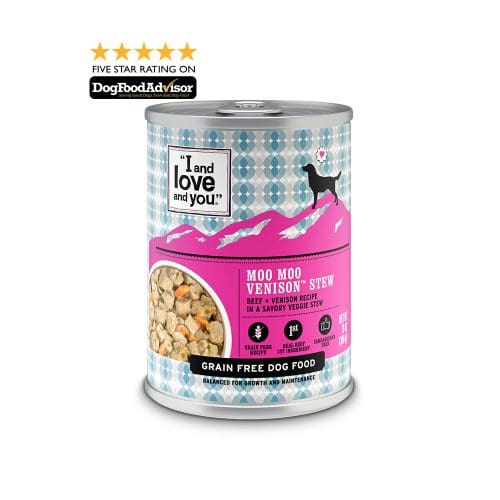 I&LOVE&YOU: Moo Moo Venison Stew Dog Food Can 13 oz - Pet > Dog > Dog Food - I AND LOVE AND YOU