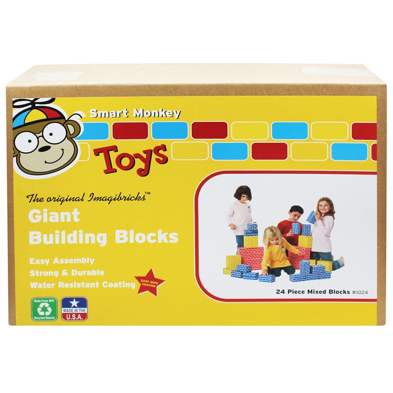 Imagibricks Giant Building 24Pc Set Blocks - Blocks & Construction Play - Smart Monkey