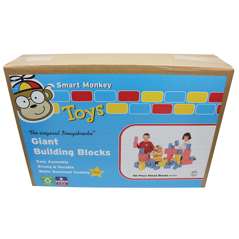 Imagibricks Giant Building 40Pc Set Block Set - Blocks & Construction Play - Smart Monkey