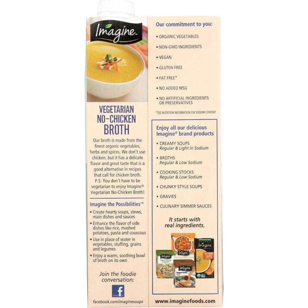 Imagine Foods Imagine Organic No-Chicken Broth, 32 oz