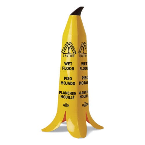 Impact Banana Wet Floor Cones 14.25 X 14.25 X 36.75 Yellow/brown/black - Janitorial & Sanitation - Impact®