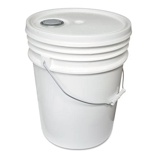 Impact Utility Bucket With Lid 5 Gal Polyethylene White 11.25 Dia - Janitorial & Sanitation - Impact®